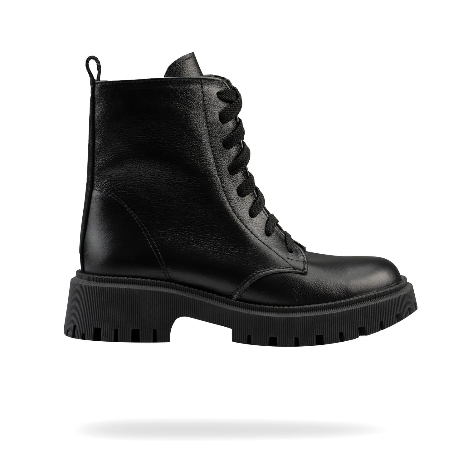 Чорні шкіряні черевики на шнурівці Shtayer Бета – правий ракурс