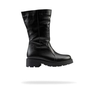 Купити високі шкіряні чоботи Shtayer Марія чорного кольору – правий ракурс