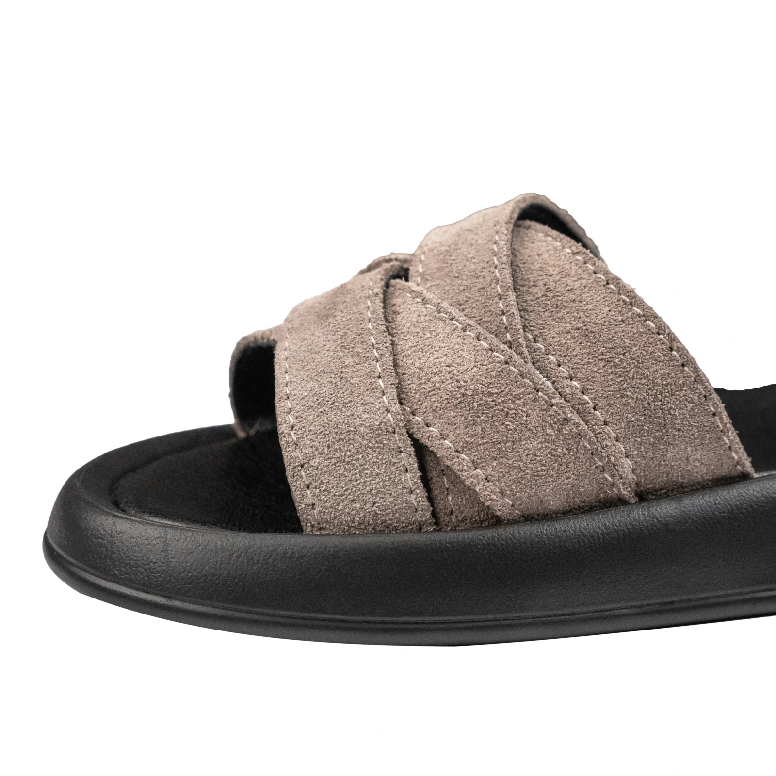 Крупний план фактури замші на босоніжках Shtayer Тера