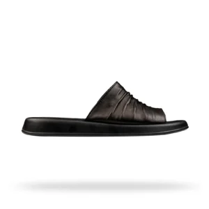 Купити жіночі шльопанці Shtayer Жанна з натуральної чорної шкіри – правий бік