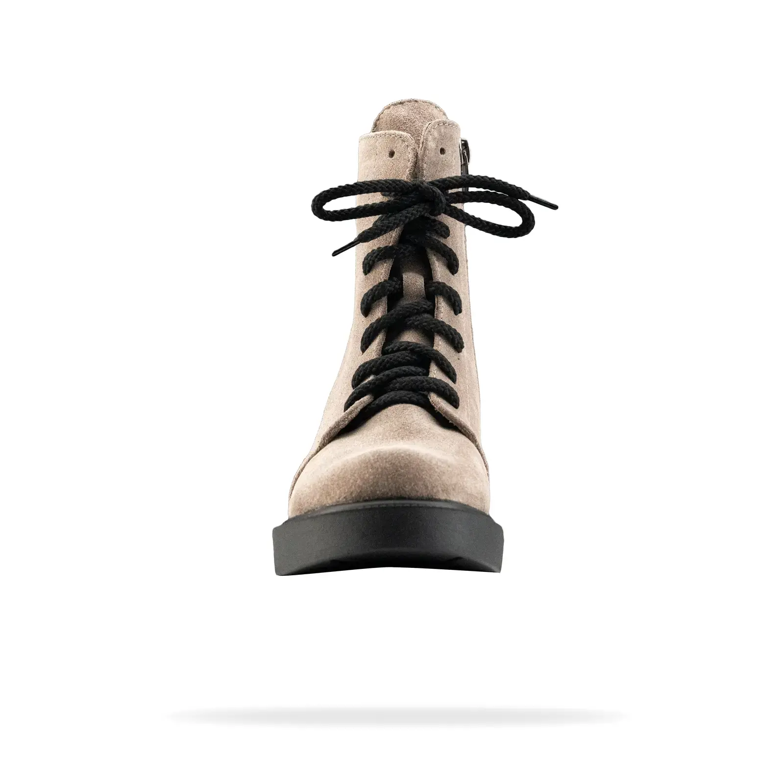 Бежеві замшеві черевики на шнурівці Shtayer Лола, вид спереду