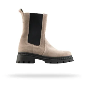 Жіночі замшеві черевики-челсі на тракторній підошві Shtayer Челсі в кольорі лате, вид справа